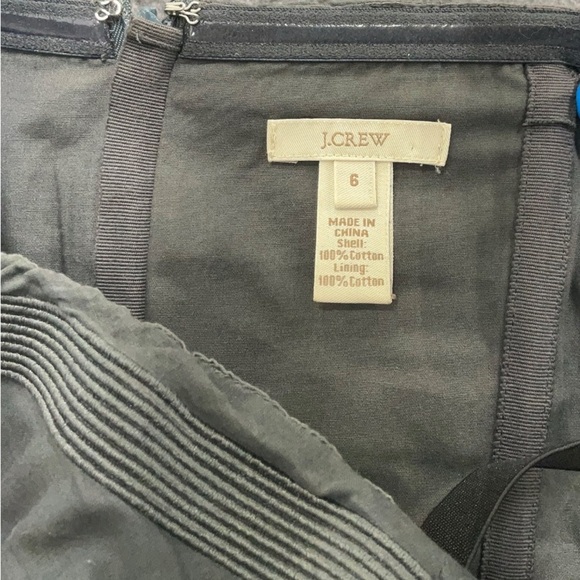 J.Crew Strapless Gray Ginny Rugby Striped Dress - size 6 - Picture 4 of 4